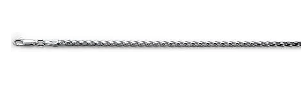 080-2.4MM Rhodium Plated Oval Franco .925 Sterling Silver Chain 8-26" NEW
