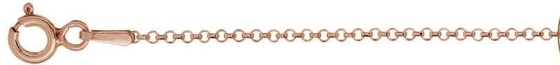020-1.8MM Rose Gold Plated Rolo Chain .925 Solid Sterling Silver Available in 16"- 20" inches NEW