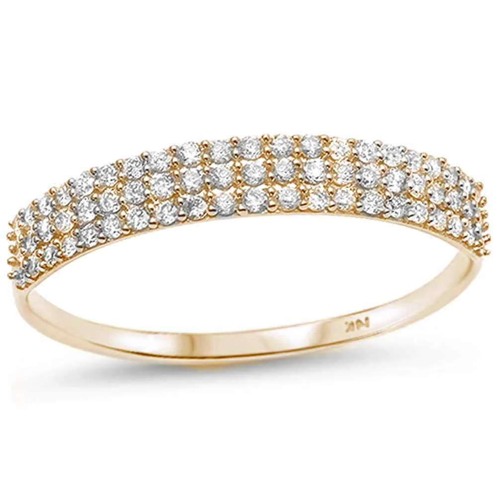 <span>DIAMOND CLOSEOUT! </span> .24ct 14kt Yellow Gold Diamond Band Ring Size 6.5