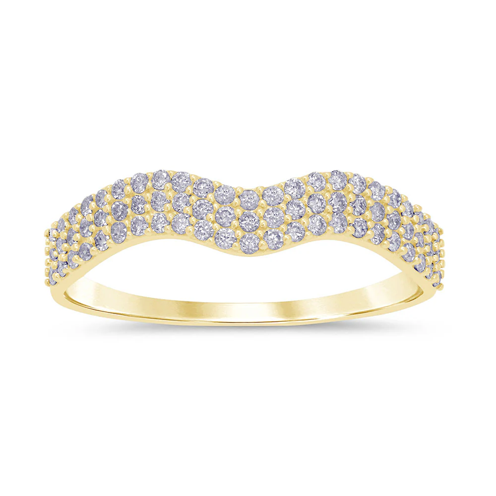 <span>DIAMOND CLOSEOUT! </span>.28ct G SI 14kt Yellow Gold Diamond Band Ring Size 6.5