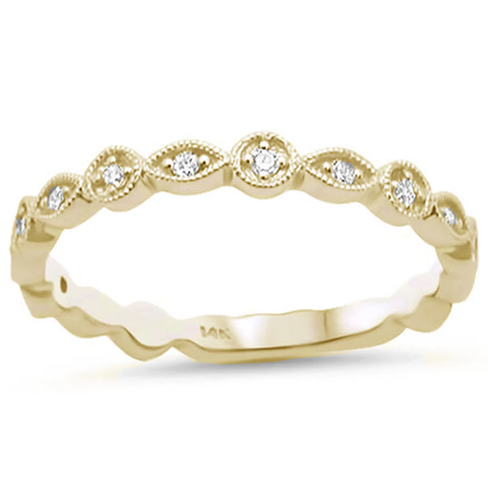 <span>DIAMOND CLOSEOUT! </span>.12ct G SI 14kt Yellow Gold Diamond Band Ring Size 6.5