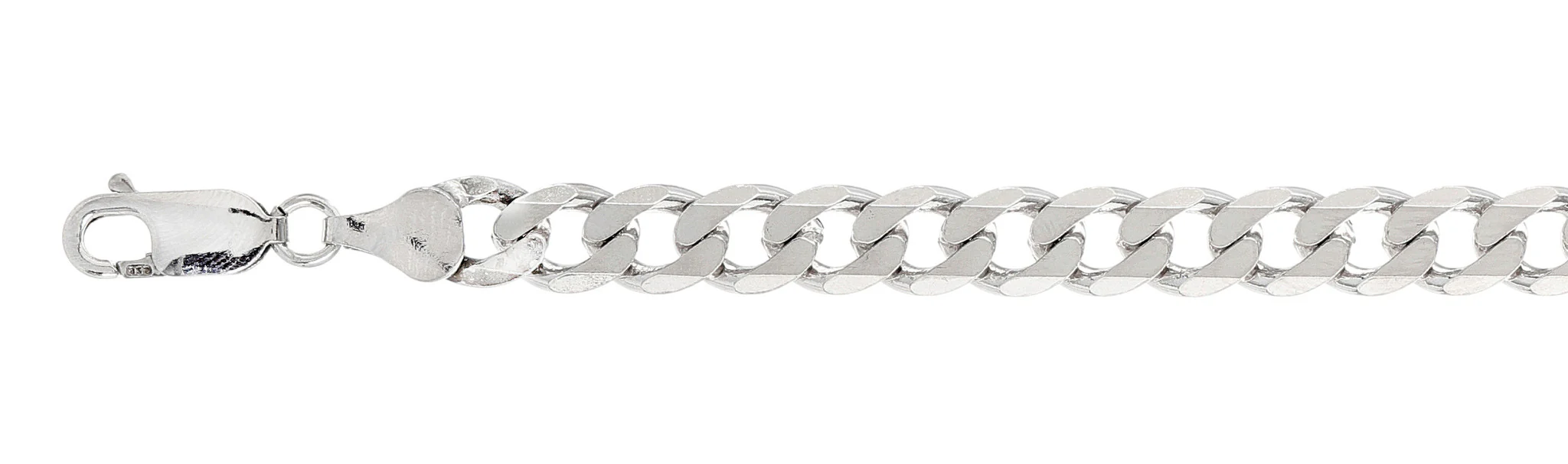 180-7MM Curb Chain .925  Solid Sterling Silver Sizes 8-32" NEW