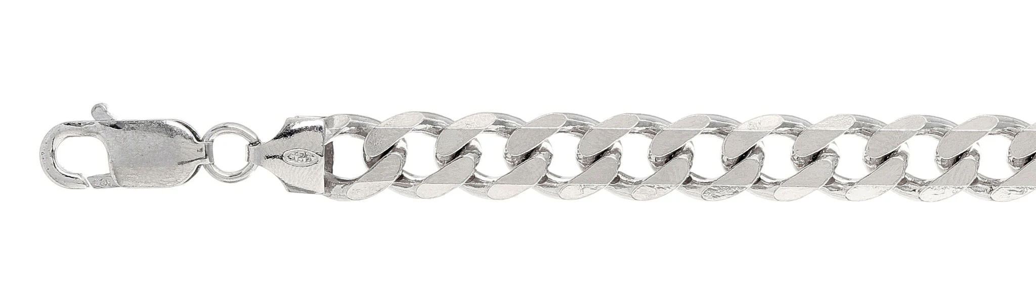 250-10MM Curb Chain .925 Solid Sterling Silver Sizes 8-32" NEW