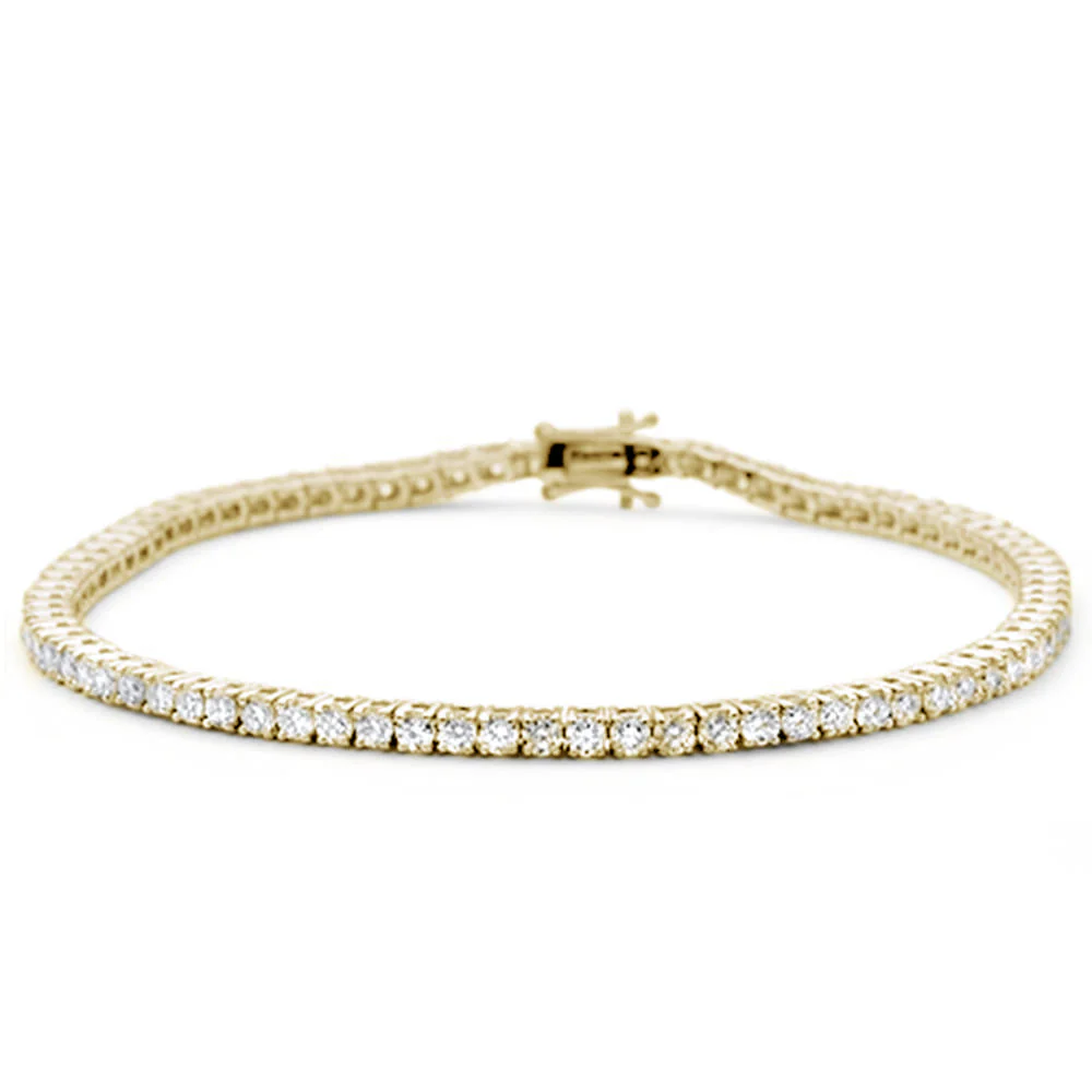 <span style="color:purple">SPECIAL!</span> 1.99ct 14K Yellow Gold Diamond Tennis Bracelet 7"