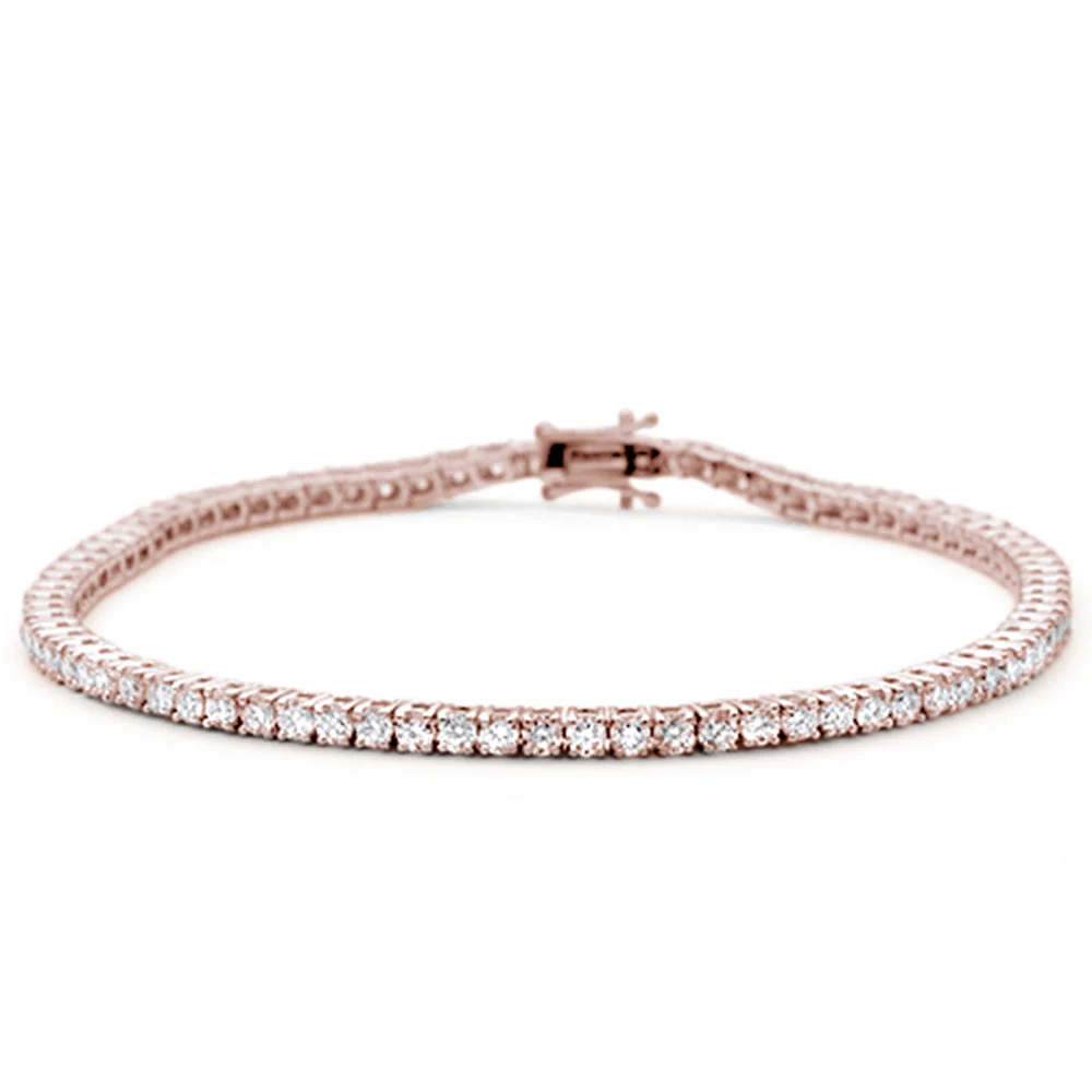 <span style="color:purple">SPECIAL!</span> 1.02ct 14K Rose Gold Diamond Tennis Bracelet 7"