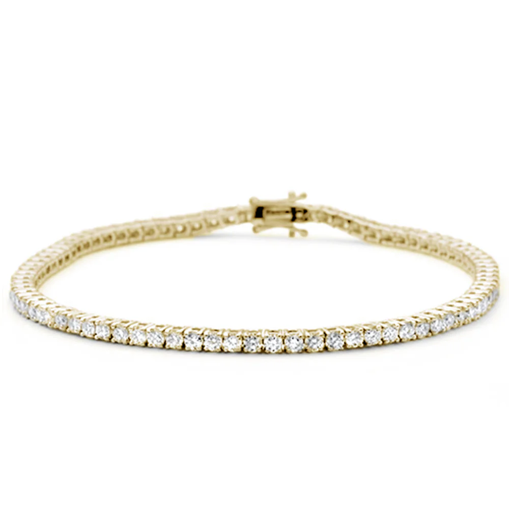 <span style="color:purple">SPECIAL!</span> 2.00ct 14KT Yellow Gold Diamond Tennis Bracelet 7"
