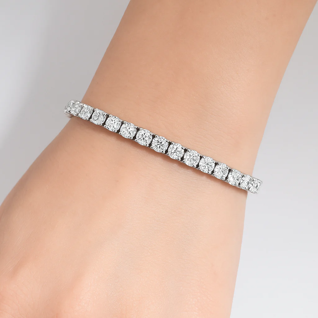 <span style="color:purple">SPECIAL!</span> 10.08ct 14K White Gold Diamond Tennis Bracelet 7" - Image 2