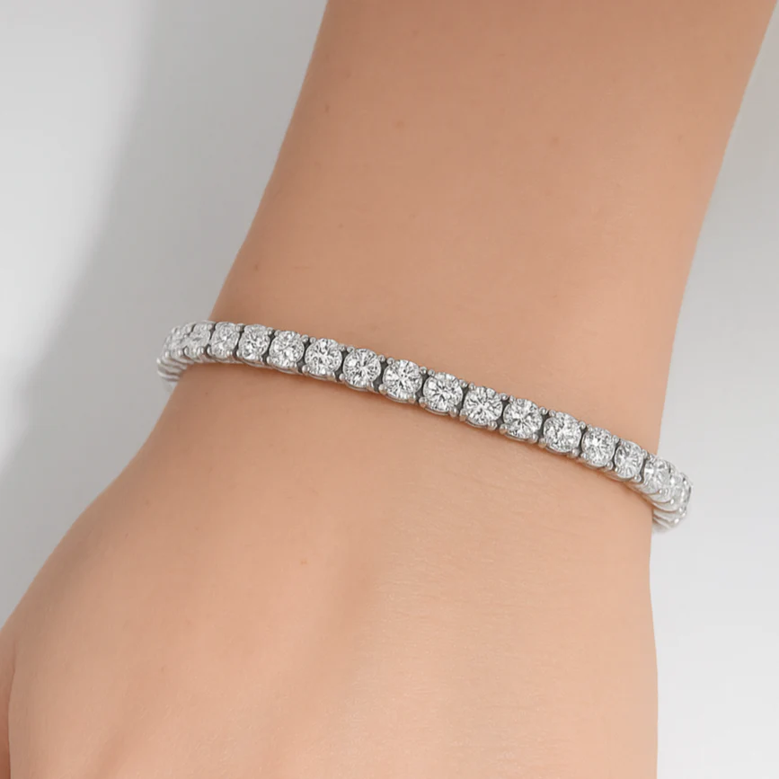 <span style="color:purple">SPECIAL!</span> 11.86ct 14K White Gold Diamond Tennis Bracelet 7" - Image 2