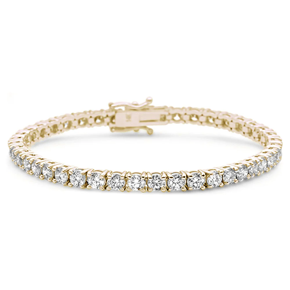 <span style="color:purple">SPECIAL!</span> 4.01ct 14KT Yellow Gold Diamond Tennis Bracelet 7"