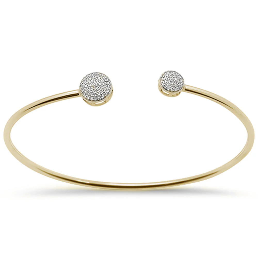 <span style="color:purple">SPECIAL!</span> .19ct 14kt Yellow Gold Flexible Open Bangle Bracelet