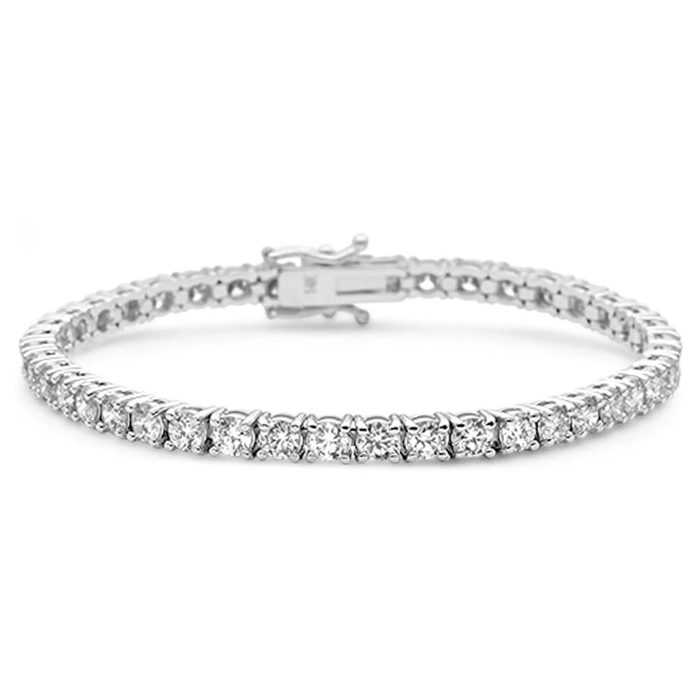 <span style="color:purple">SPECIAL!</span> 5.01ct 14KT White Gold Diamond Tennis Bracelet 7"