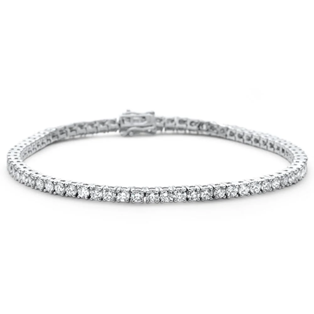 <span style="color:purple">SPECIAL!</span>2.90ct 14K White Gold Diamond Tennis Bracelet 7"