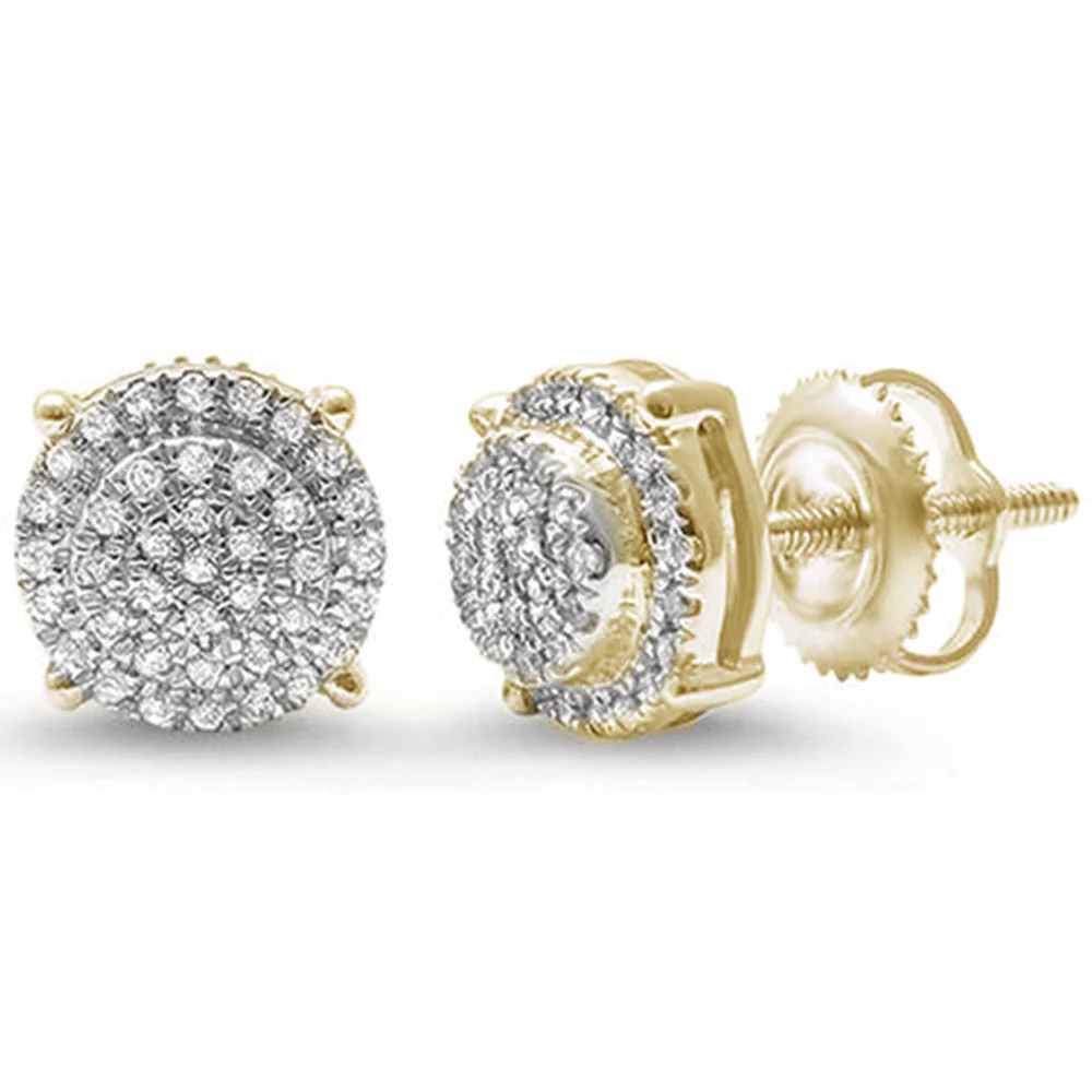 <span>DIAMOND CLOSEOUT! </span> .17ct G SI 14kt Yellow Gold Round Diamond Cluster Stud Earrings