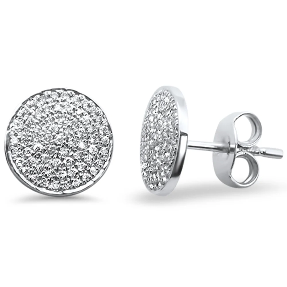 <span>DIAMOND CLOSEOUT! </span> .22ct 14kt White Gold Micro Pave Diamond Earrings