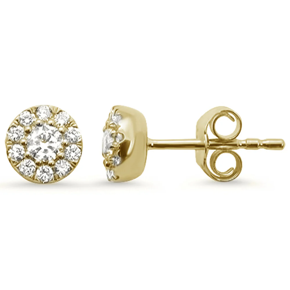 <span>DIAMOND CLOSEOUT! </span>.32ct 14k Yellow Gold Elegant Diamond Stud Earrings
