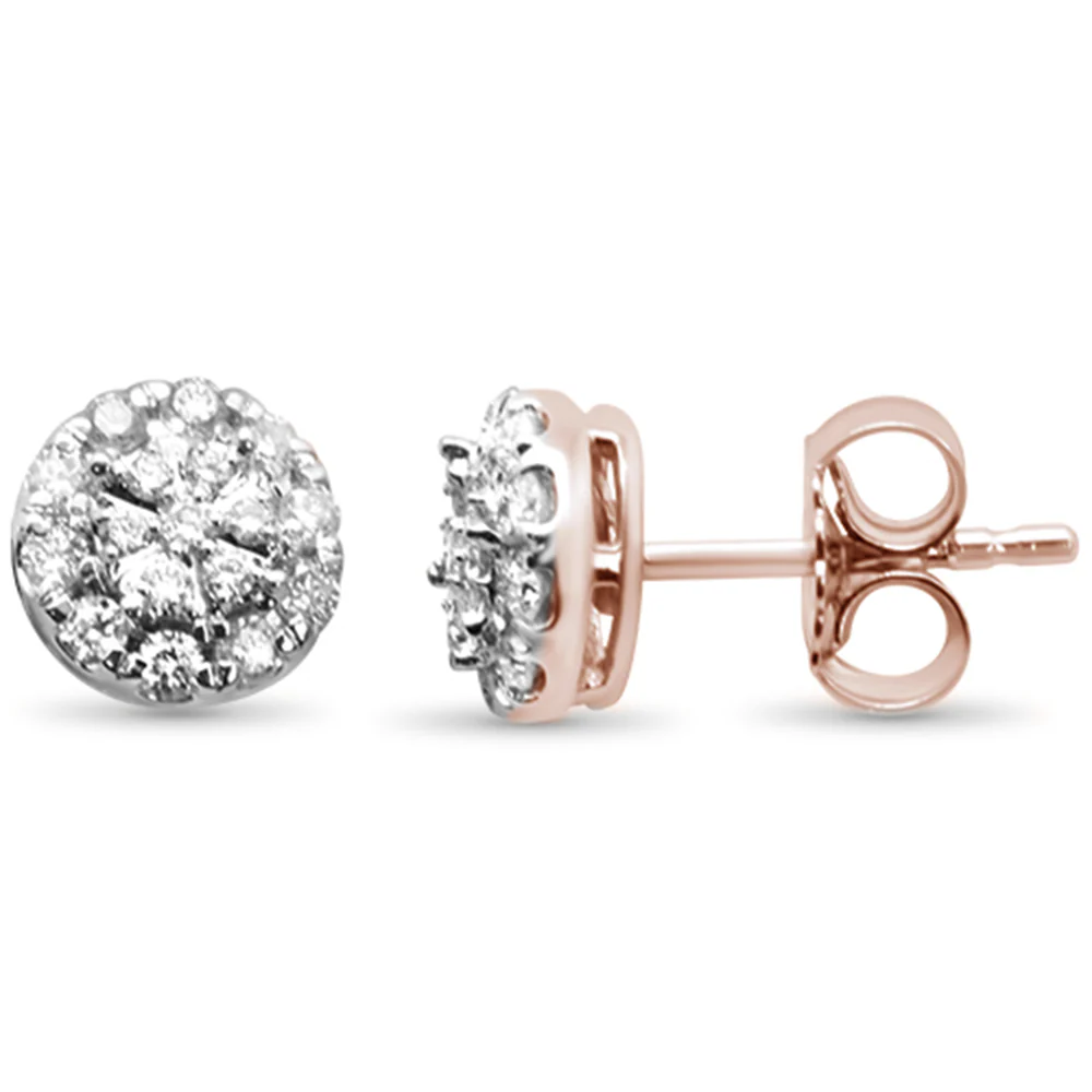 <span>DIAMOND CLOSEOUT! </span>.30ct G SI 10K Rose Gold Round Diamond Stud Earrings