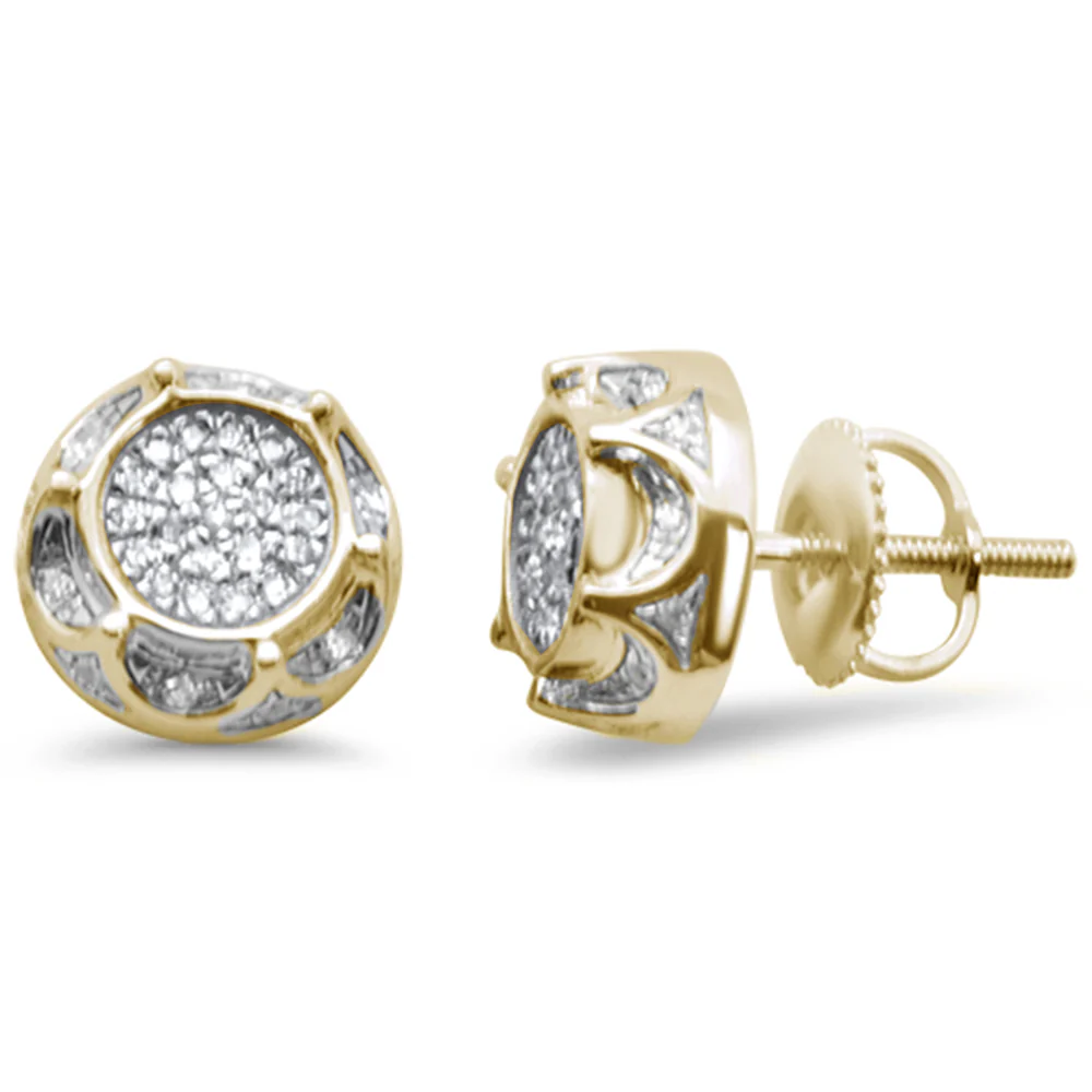 <span>DIAMOND CLOSEOUT! </span>.15ct G SI 10K Yellow Gold Round Diamond Micro Pave Stud Earrings