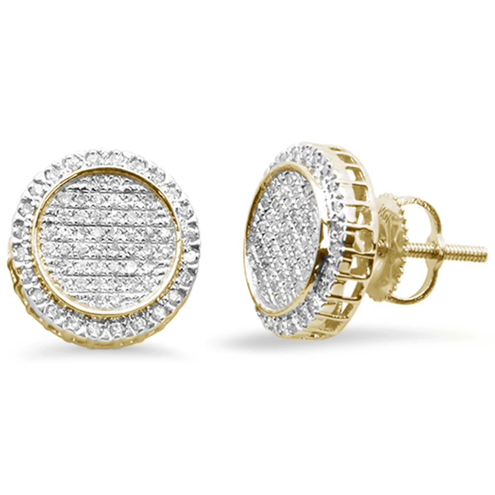 <span>DIAMOND CLOSEOUT! </span>.36CT G SI 10K Yellow Gold Diamond Micro Pave Stud Earrings