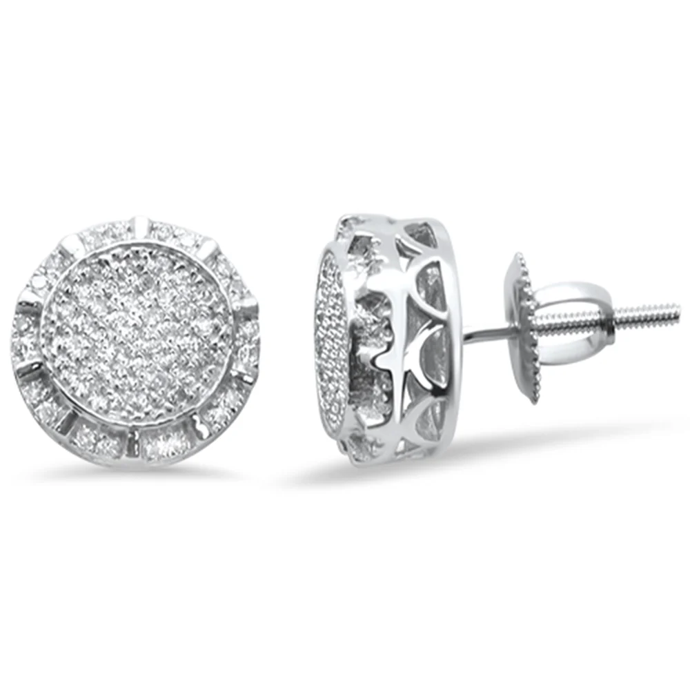 <span>DIAMOND CLOSEOUT! </span>.29CT G SI 10K White Gold Diamond Micro Pave Stud Earrings