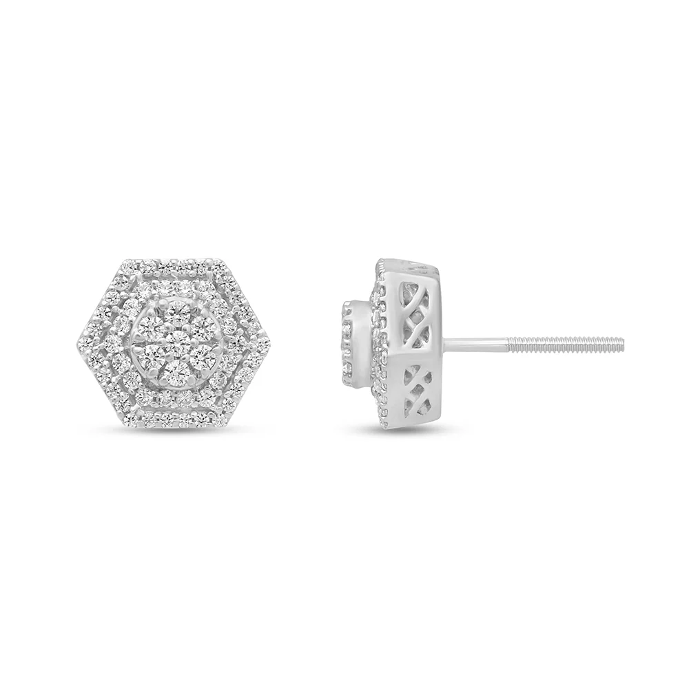 <span>DIAMOND CLOSEOUT! </span> .47ct G SI 14K White Gold Diamond Fashion Earrings