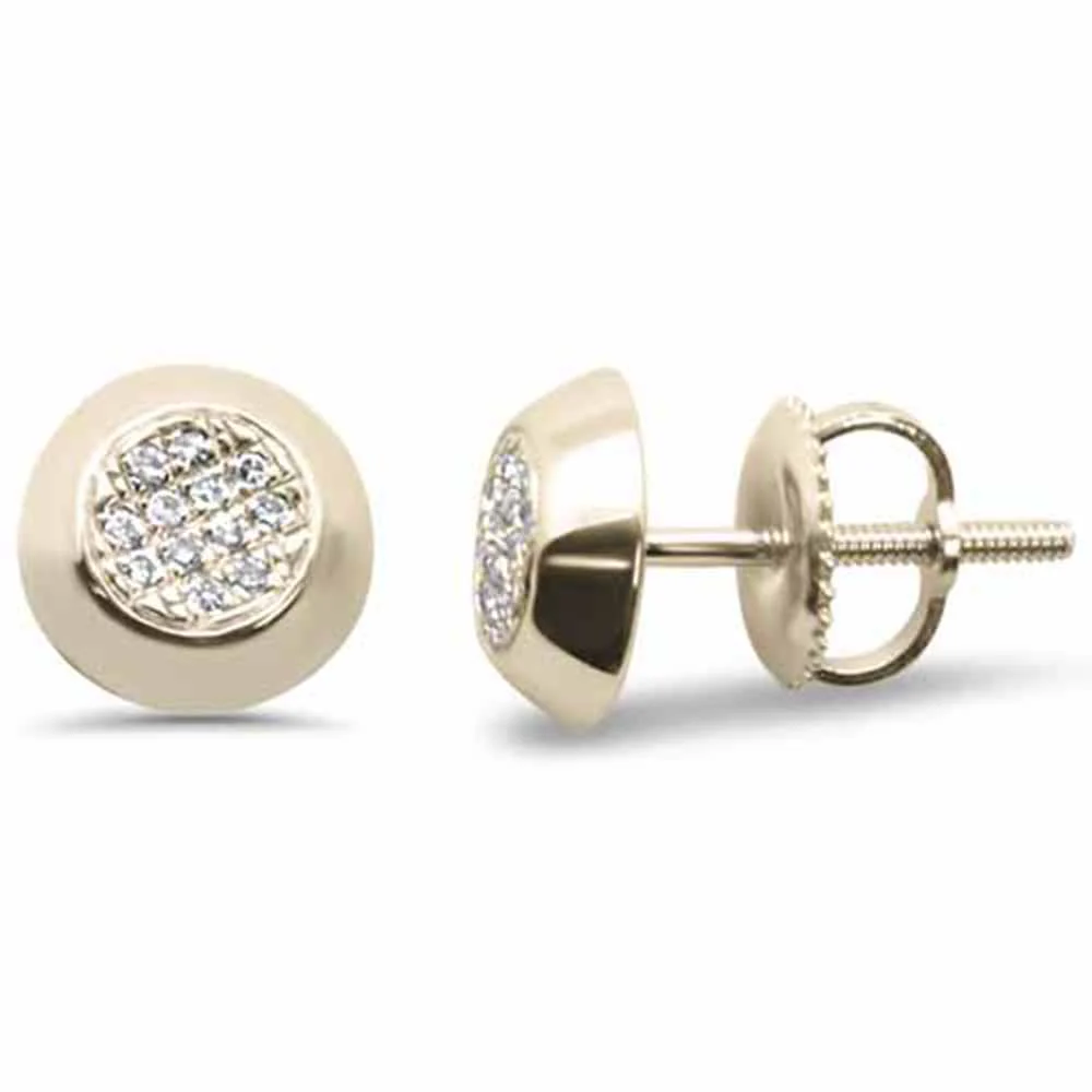 <span>DIAMOND CLOSEOUT! </span>.07ct G SI 10K Yellow Gold Diamond Round Shaped Fashion Earrings