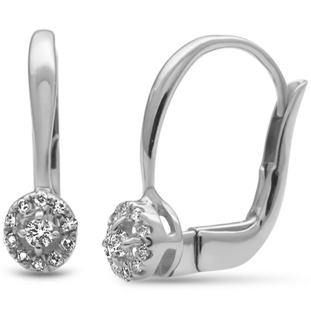 <span>DIAMOND CLOSEOUT! </span>.11ct G SI 10KT White Gold Diamond Lever Back Earrings