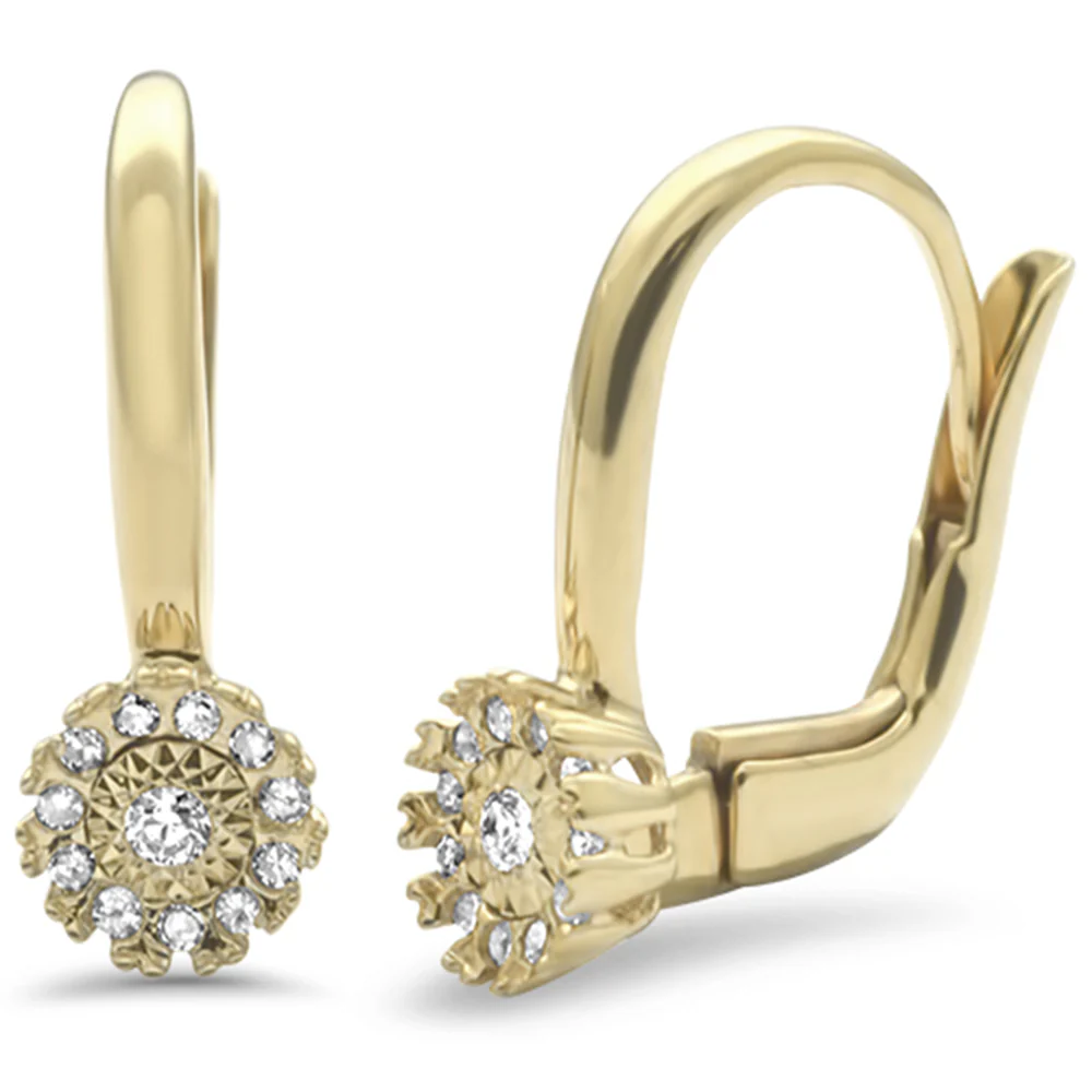 <span>DIAMOND CLOSEOUT! </span>.10ct G SI 10KT Yellow Gold Diamond Lever Back Earrings