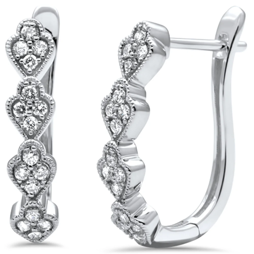 <span>DIAMOND CLOSEOUT! </span>.32ct G SI 14K White Gold Diamond Hoop Earring