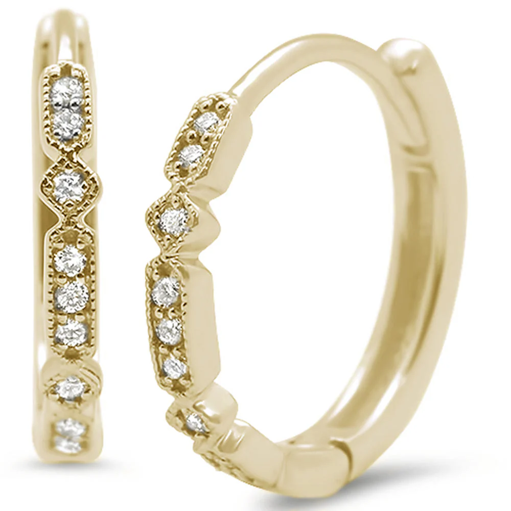 <span>DIAMOND CLOSEOUT! </span>.09ct 10k Yellow Gold Diamond Earrings