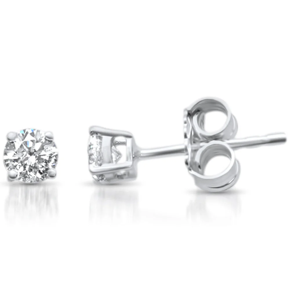 <span style="color:purple">SPECIAL!</span>.40ct G SI 14K White Gold Diamond Solitaire Stud Earrings