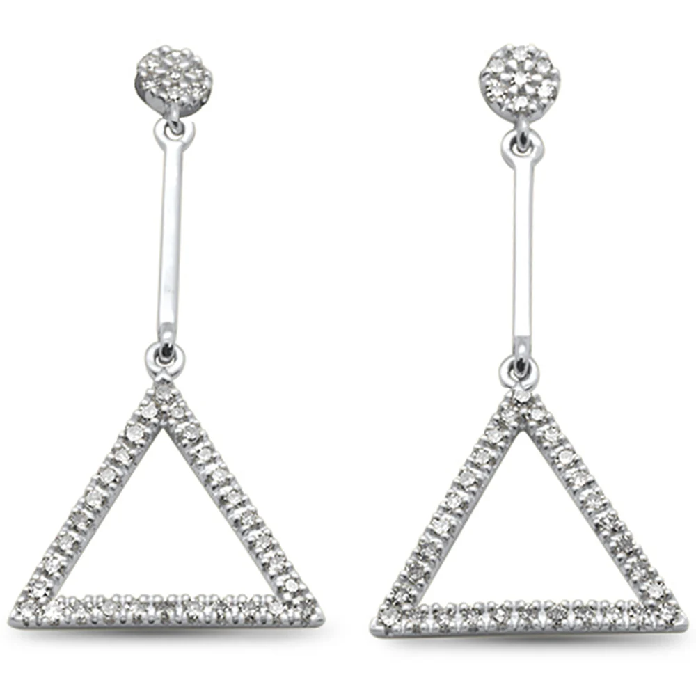 <span>DIAMOND CLOSEOUT! </span>.37ct G SI 14K White Gold Diamond Drop Dangle Earrings