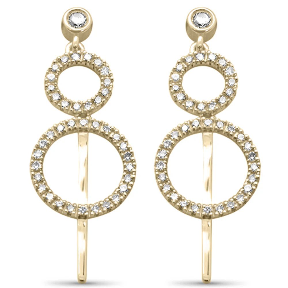 <span>DIAMOND CLOSEOUT! </span>.38ct G SI 14K Yellow Gold Diamond Drop Dangle Earrings