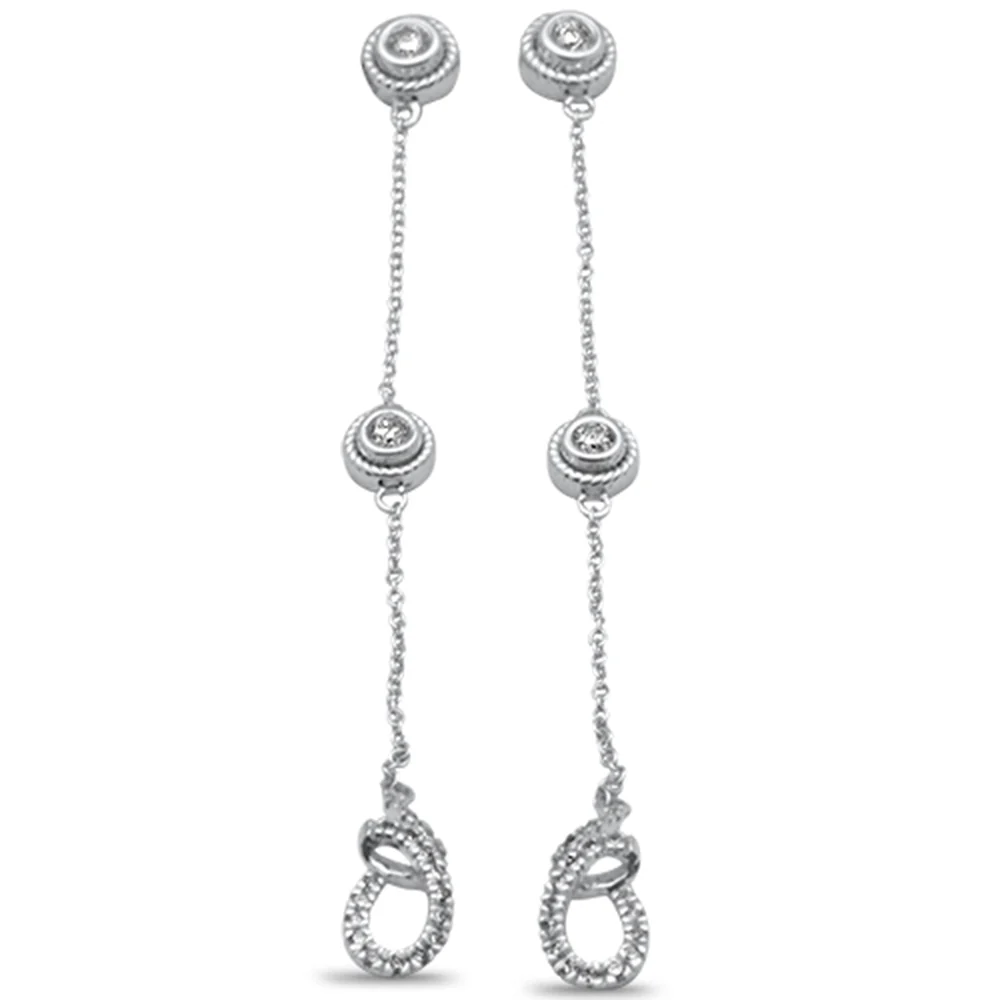 <span>DIAMOND CLOSEOUT! </span>.36ct G SI 14K White Gold Diamond Dangle Earrings