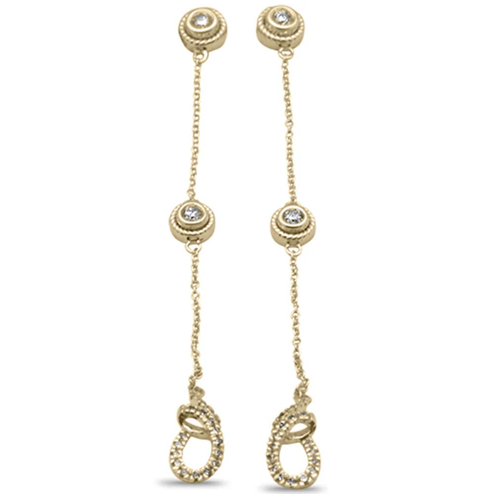 <span>DIAMOND CLOSEOUT! </span>.36ct G SI 14K Yellow Gold Diamond Dangle Earrings