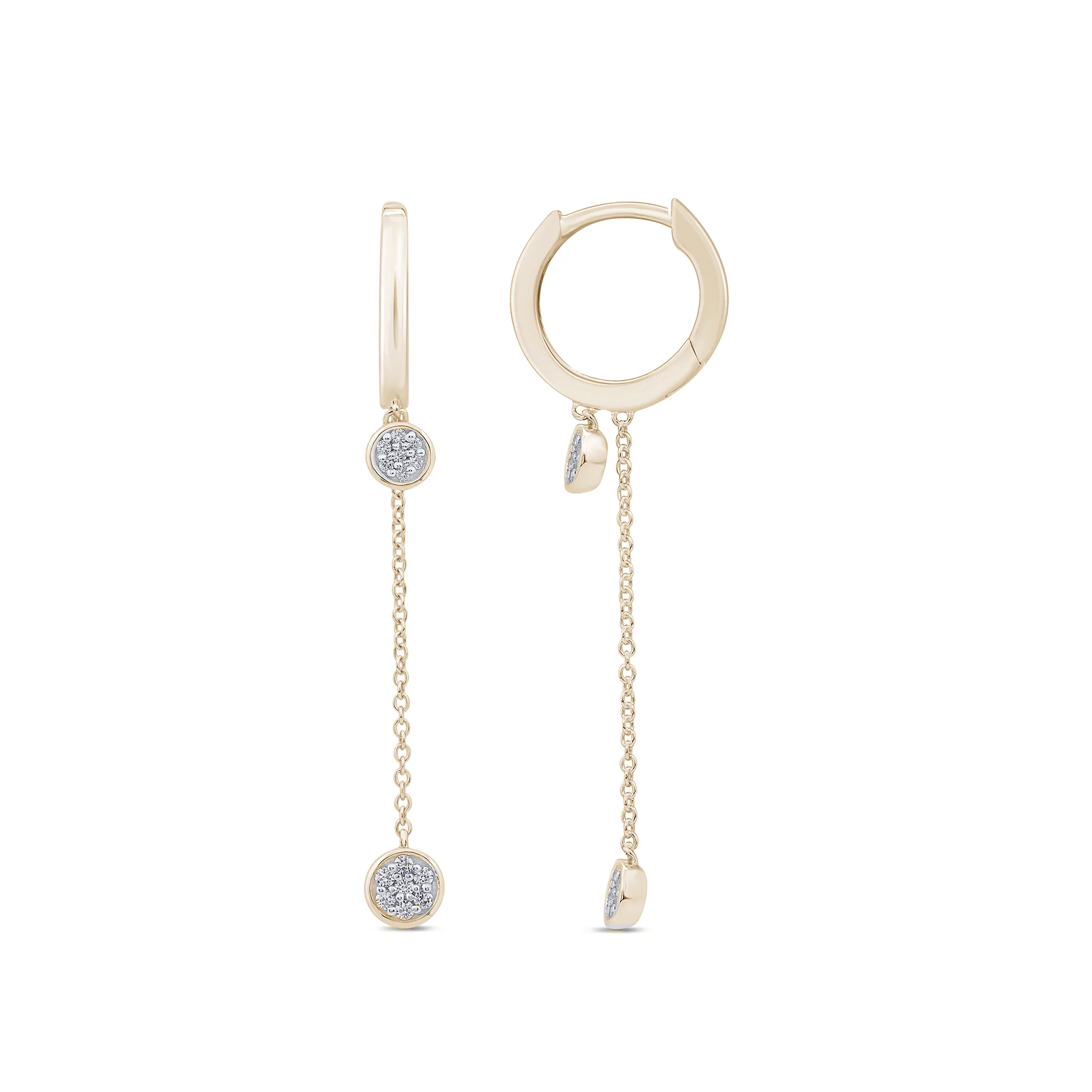 <span>DIAMOND CLOSEOUT! </span>.15ct G SI 14K Yellow Gold Diamond Dangle Earrings