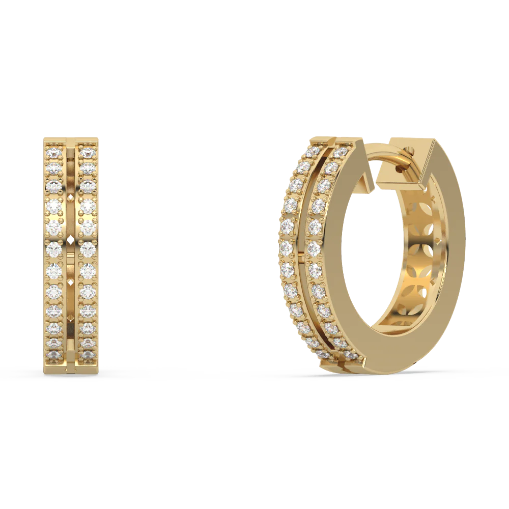 <span style="color:purple">SPECIAL!</span> .16ct G SI 14K Yellow Gold Diamond Hoop Earrings