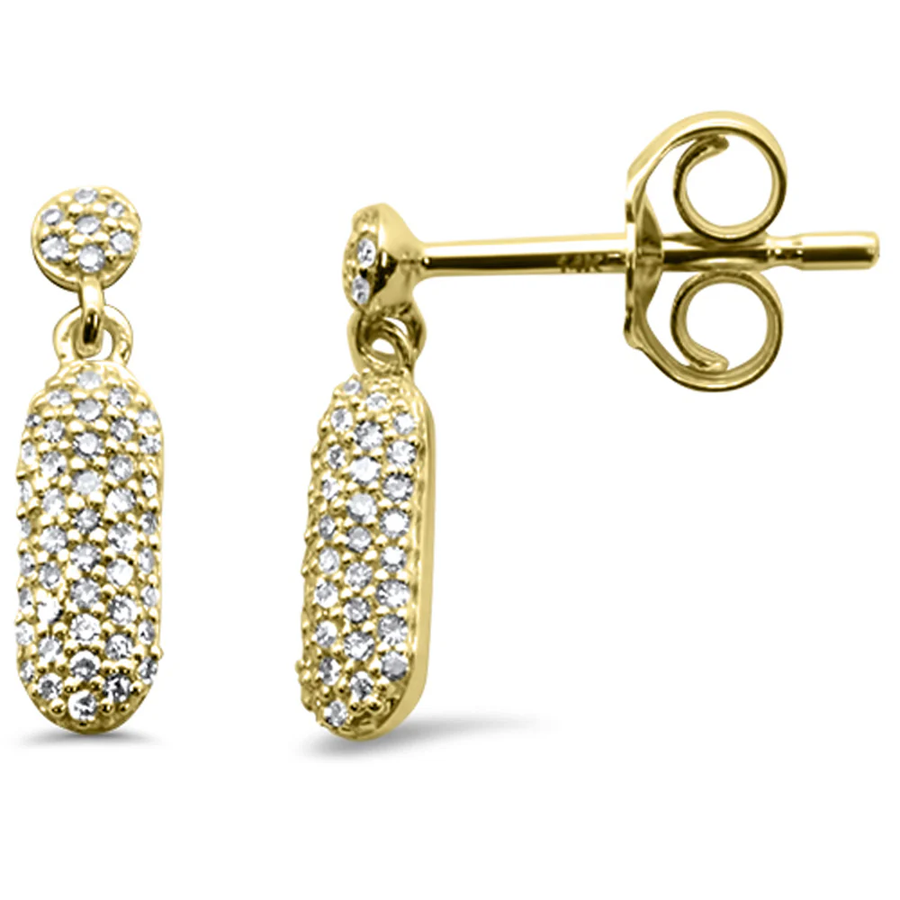 .14ct G SI 14K Yellow Gold Diamond Drop Earrings