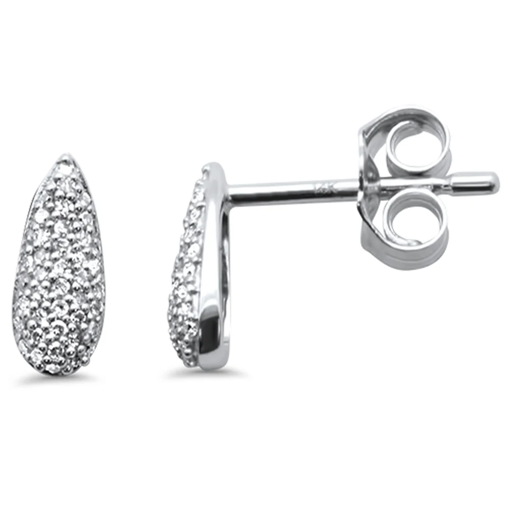 .12ct G SI 14K Yellow Gold Trendy Diamond Stud Earrings