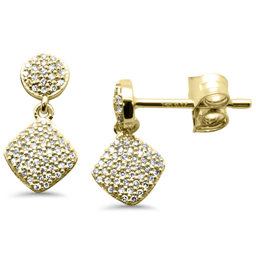 .17ct G SI 14K Yellow Gold Diamond Dangling Earings