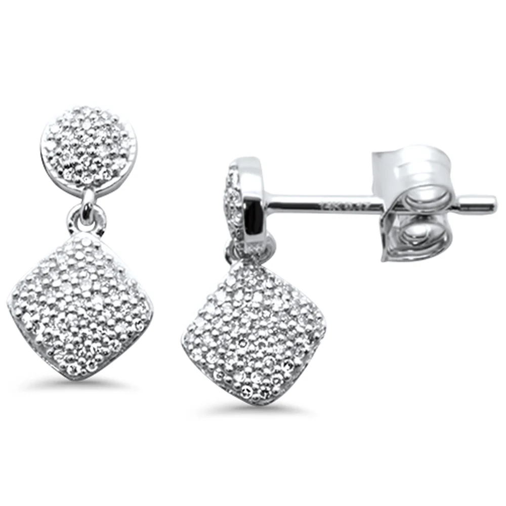 .17ct G SI 14K White Gold Diamond Dangling Earings