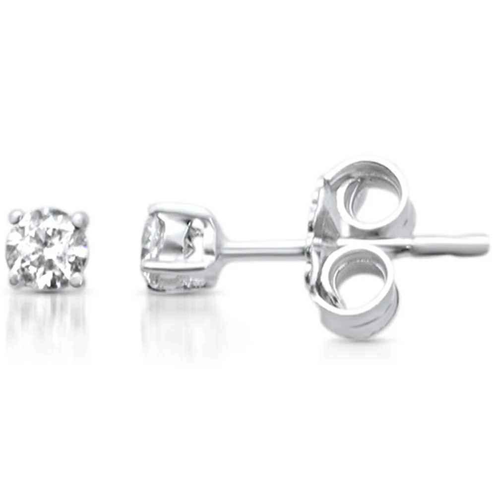 <span style="color:purple">SPECIAL!</span> .36ct G SI 14K White Gold  Diamond Solitaire Stud Earrings