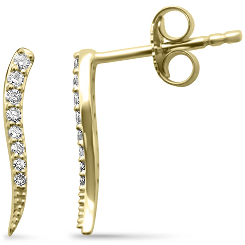 .10ct G SI 14K Yellow Gold Diamond Drop Earrings