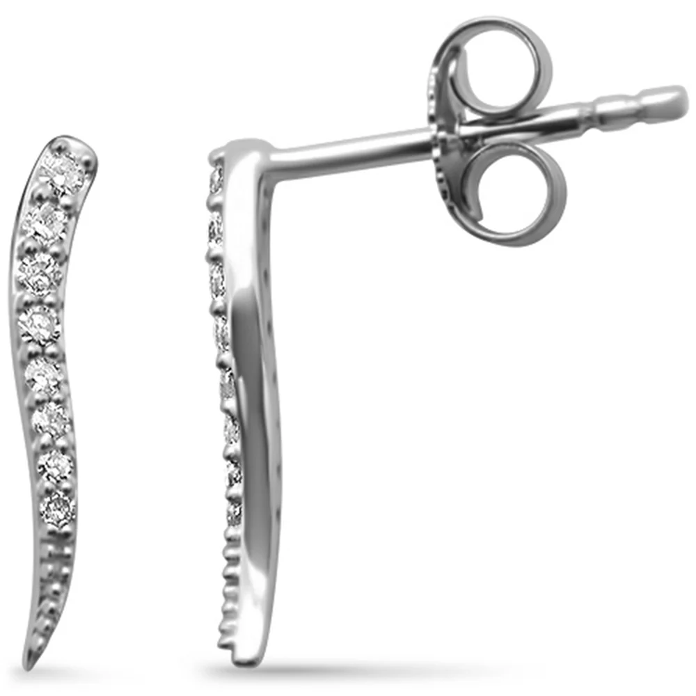 .10ct G SI 14K White Gold Diamond Drop Earrings