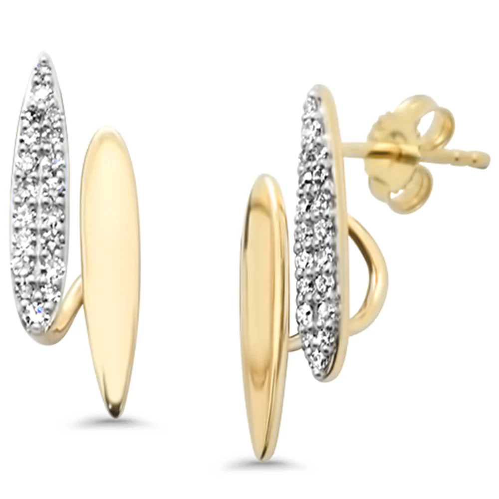 <span style="color:purple">SPECIAL!</span>.24ct G SI 14K Yellow Gold Diamond Drop Earrings