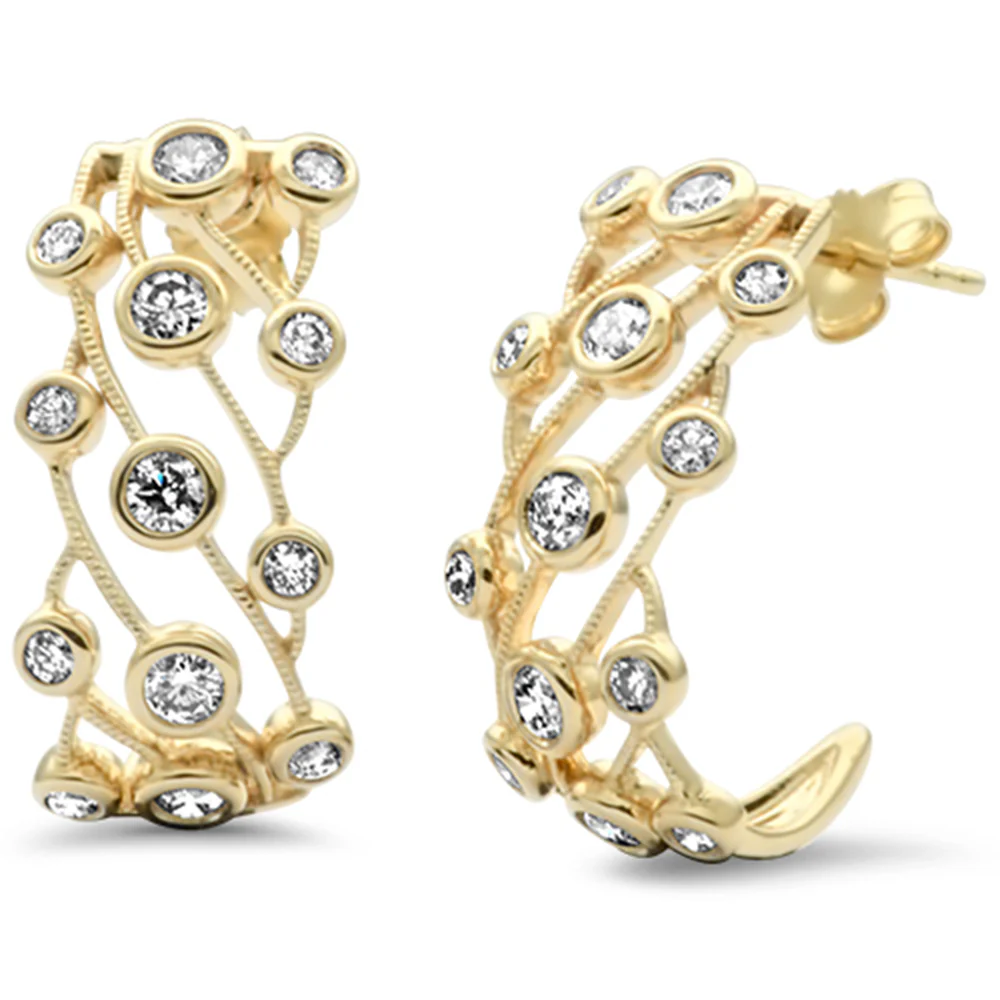 <span style="color:purple">SPECIAL!</span>.99ct G SI 14K Yellow Gold Diamond Drop Earrings