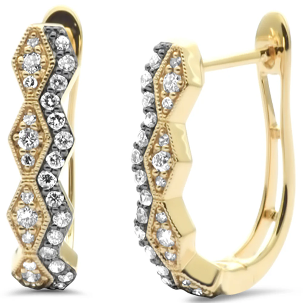 <span style="color:purple">SPECIAL!</span> .50ct G SI 14K Yellow Gold Diamond Hoop Earrings