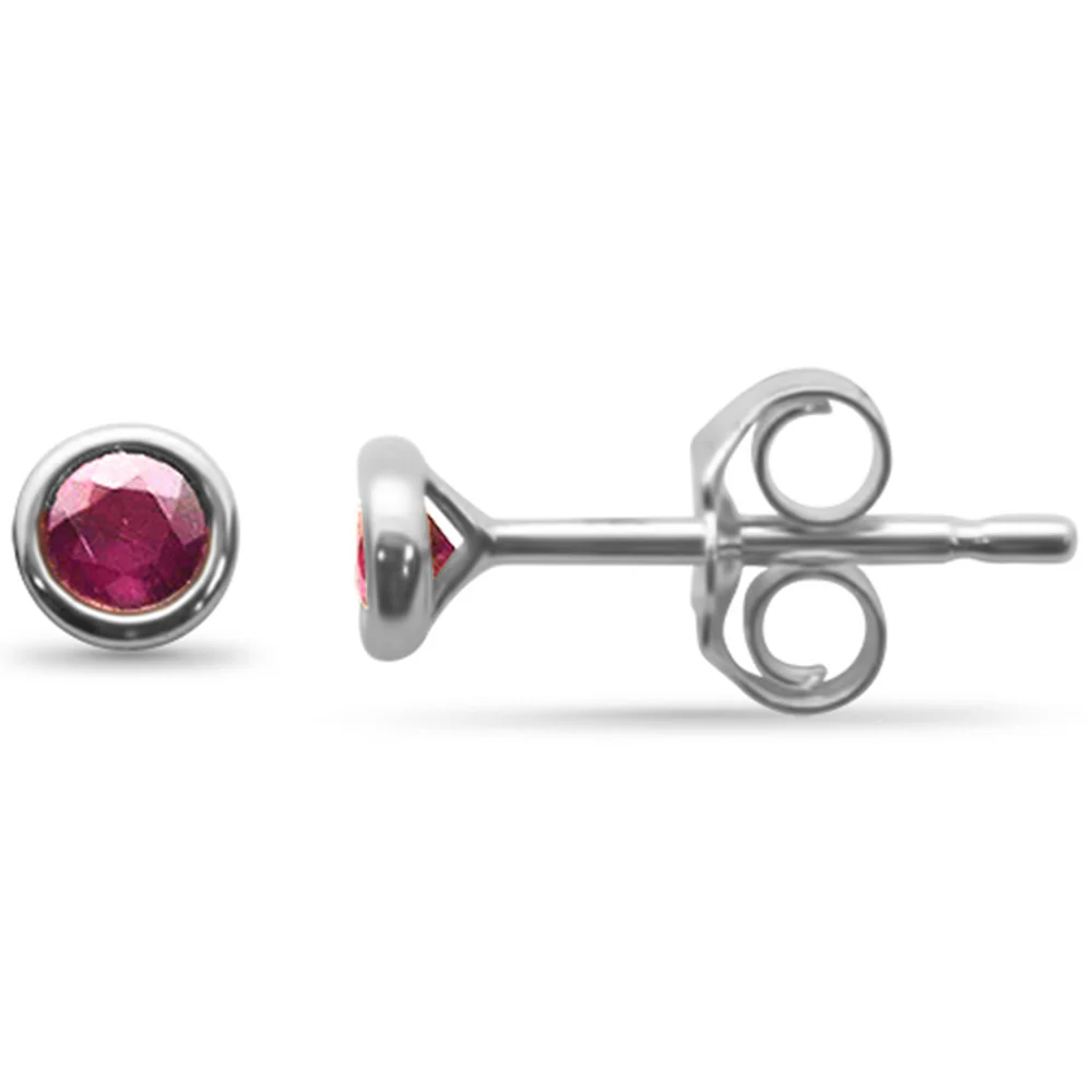 .30ct G SI 14K White Gold Ruby Gemstone Earrings