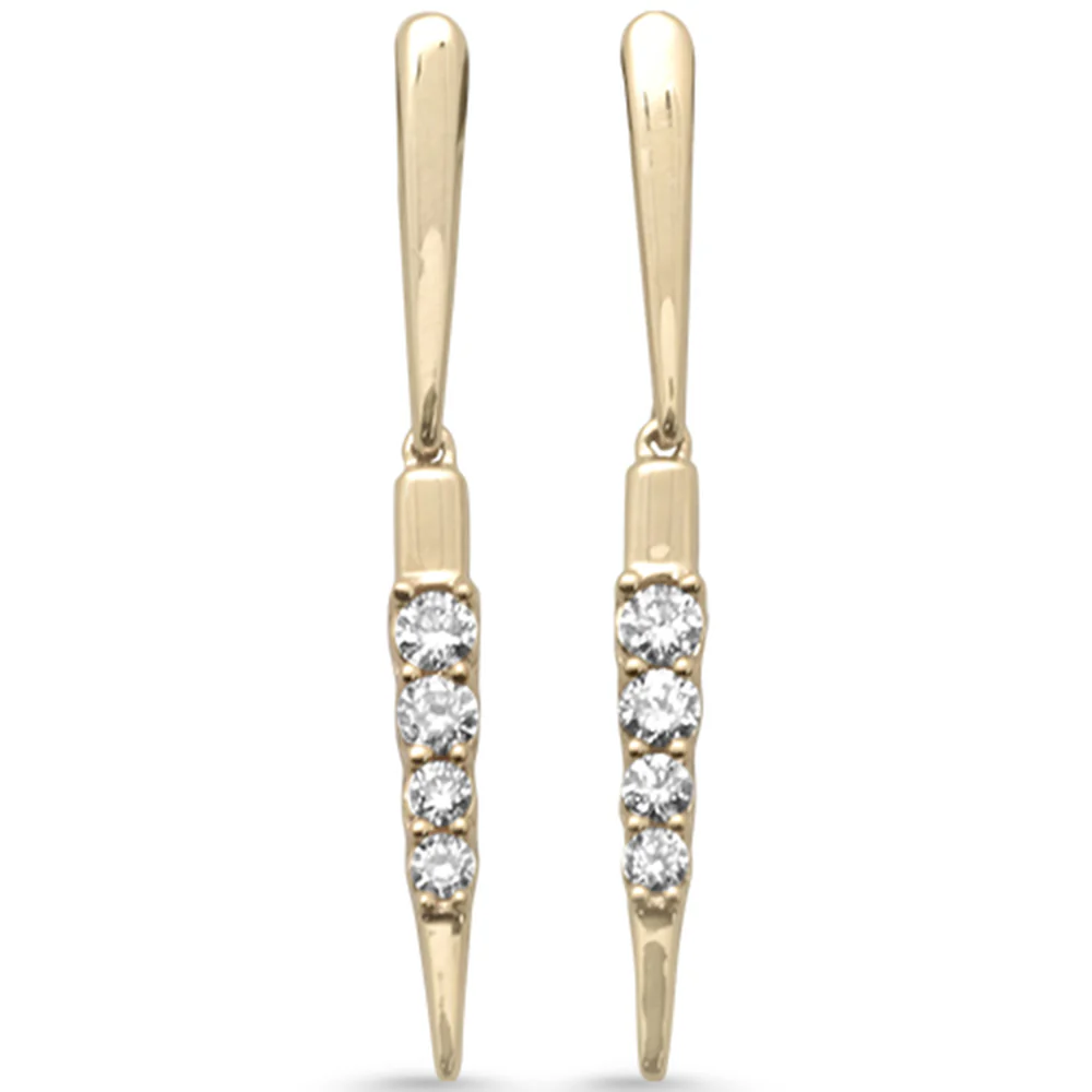 <span style="color:purple">SPECIAL!</span>.25ct G SI 14K Yellow Gold Diamond Drop Earrings