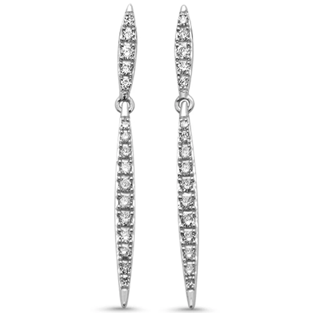 <span style="color:purple">SPECIAL!</span>.47ct G SI 14K White Gold Diamond Drop Earrings