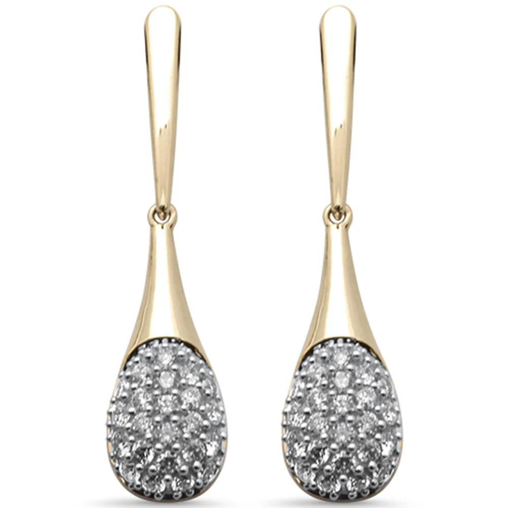 <span style="color:purple">SPECIAL!</span>.48ct G SI 14K Yellow Gold Diamond Drop Earrings